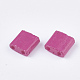 2-Hole Baking Paint Glass Seed Beads X-SEED-S023-17C-25-2