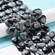 Chapelets de perles de flocon de neige en obsidienne naturelle G-E614-A16-01-1