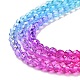 Brins de perles de verre de couleur dégradé transparent GLAA-G101-2mm-04-5