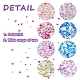 Craftdady 240g 8 colori ab-color placcato fai da te 3d nail art decorazione mini perle di vetro EGLA-CD0001-06-4