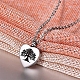 Collier pendentif en acier titane motif arbre de vie coeur urne de cendres BOTT-PW0013-03-4