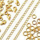 Kits de fabricación de collar de cadenas trenzadas de latón de diy DIY-LS0002-85-3