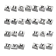 UNICRAFTALE 26pcs Stainless Steel Alphabet Slide Charms Metal A-Z Letter Slide Charms Square with Initial Letter Charms 8x3mm Hole Slider Charms for DIY Jewelry Making STAS-UN0008-46P-1