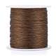 ポリエステル編組メタリック糸  DIYの編みこみのブレスレット作りと刺繡のために  ココナッツブラウン  0.4mm  6プライ  約54.68ヤード（50m）/ロール OCOR-I007-B-03-1