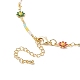 Collana a catena a maglie di fiori in ottone fatta a mano per le donne NJEW-JN04266-6