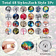 SUNNYCLUE 1 Box 48Pcs Snap Jewelry Charms 18mm Glass Snap Buttons Bulk Tree of Life Snap Button Interchangeable Snaps Button for Jewelry Making Lanyard Necklace Bracelet Breakaway Buttons Adult Craft BUTT-SC0001-02A-2