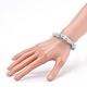 Chips Natural Aquamarine Beads Stretch Bracelets X-BJEW-JB05989-3