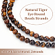 Olycraft Grade AB Natural Tiger Eye Round Beads Strands G-OC0001-78A-4