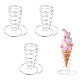 CHGCRAFT 4Pcs Food Cone Display Spiral Food Holder Black Iron Ice Cream Cone Holder 304 Stainless Steel Food Cone Display Stand for Snacks Appetizers or Desserts DJEW-WH0018-21-1