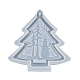 クリスマスツリーのシリコンモールド  ペンダントレジン型  UVレジン用  エポキシ樹脂ジュエリー作り  ホワイト  115x113x15mm X-DIY-K017-16-2