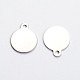 Stainless Steel Stamping Blank Tag Pendants STAS-L166-01-2