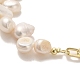 Natural Pearl Charm Bracelets BJEW-C051-06G-2