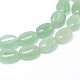 Natürliche grüne Aventurine flach oval Perlenstränge G-M206-22-3
