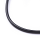 ゴム製のネックレス作り  真鍮パーツ  ブラック  19インチ NFS160-3-3