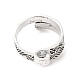 Alloy Wrapped Cuff Ring RJEW-G286-01AS-3