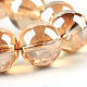 Chapelets de perles en verre électroplaqué X-EGLA-Q062-8mm-A12-4
