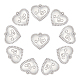 Unicraftale 20 breloques sur le thème de la fête des mères en acier inoxydable avec pendentif en forme de cœur avec mot maman 22 mm en métal hypoallergénique pour la fabrication de bijoux STAS-UN0039-84-1