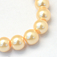 Backen gemalt pearlized Glasperlen runden Perle Stränge HY-Q003-4mm-61-2