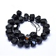Natural Black Tourmaline Beads Strands G-G764-13-2