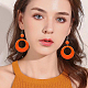 Anattasoul 6 paires de boucles d'oreilles pendantes en résine de beignet de 6 couleurs avec épingles en fer pour femmes EJEW-AN0004-14-4