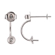 Accessoires pour boucles d'oreilles en argent sterling rhodié 925 STER-M089-08-2
