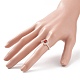 Natural Carnelian Round Finger Ring RJEW-TA00057-02-3