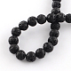Dyed Natural Lava Rock Gemstone Round Bead Strands G-R293-05-2