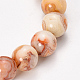 Agate fou naturel perlé bracelets extensibles BJEW-Q692-06-8mm-2