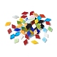 Cabujones de vidrio de azulejos de mosaico rombo X-DIY-P045-07-1