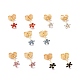 Rhinestone Flower Stud Earrings with 316L Surgical Stainless Steel Pins EJEW-P204-03G-1