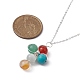 Natural & Synthetic Mixed Gemstone Cross Jewelry Set SJEW-JS01284-02-8