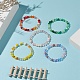 Bracelets pour enfants en perles de verre à facettes de couleur dégradée BJEW-JB09173-2