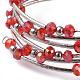 Five Loops Fashion Wrap Bracelets BJEW-JB04595-05-2