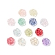 Pulvériser perles de verre transparentes peintes GLAA-D006-18-1