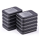 Benecreat 10 confezione di lattine di metallo rettangolari scatola nera stagnata con piccola finestra trasparente per regali CON-BC0005-83A-3