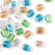 50pcs 5 colores transparentes hebras de cuentas de vidrio electrochapado EGLA-YW0001-36-5