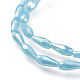Perlas de vidrio opaco galvanizado hebras EGLA-L015-FR-B02-2