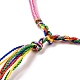 Bracelet cordon tressé en polyester BJEW-I306-01A-3