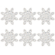 FINGERINSPIRE 6PCS Snowflake Hotfix Rhinestone Applique (Silver DIY-FG0003-71-1