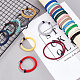 Anattasoul 20 Stück 20 Farben geflochtenes Seil-Polyester-Kordel-Armband-Set BJEW-AN0001-49-5