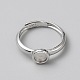 925 verstellbarer Ring aus Sterlingsilber.&nbsp;DIY-WH0888-141P-02-1