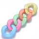 Opaque Spray Painted Acrylic Linking Rings OACR-S036-004B-I-3