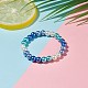 Bracelet extensible perlé rond en perles de verre pour femme BJEW-JB08532-4