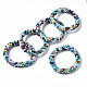 Faceted Opaque Glass Beads Stretch Bracelets BJEW-S144-002D-03-1