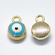 Light Gold Plated Alloy Charms X-ENAM-S117-27A-2
