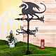Superdant 1 pcs banderuola pterosauro ornamento vento banderuola banderuola in metallo banderuola per la decorazione del giardino fattoria decorativo esterno giardino strumento di misurazione del vento AJEW-WH0034-63-4