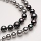 Abbastanza design dual-use perla naturale è laureato perline collane maglione catena / cinghie chain NJEW-I063-01A-2