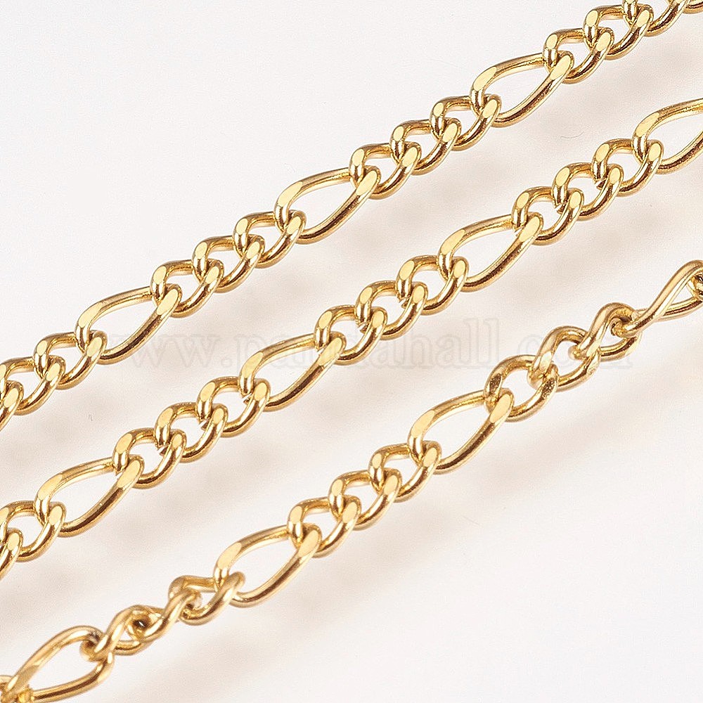 Cavigliera Donna In Titanio E Acciaio Inox &ndash; Catena Figaro 3,5 Mm &ndash; Lunghezza Regolabile 8-9,75 Pollici