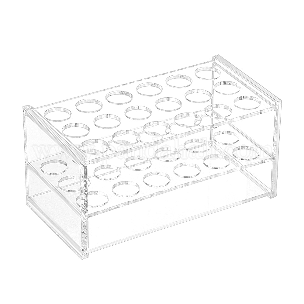 Shop OLYCRAFT 18 Sockets Acrylic Clear Test Tube Rack Transparent