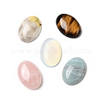 Gemstone cabochons, ovale, pietra misto, colore misto, 25x18x7mm